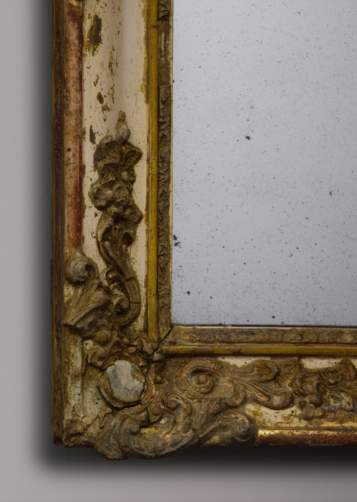 French Partial Gilt Mirror