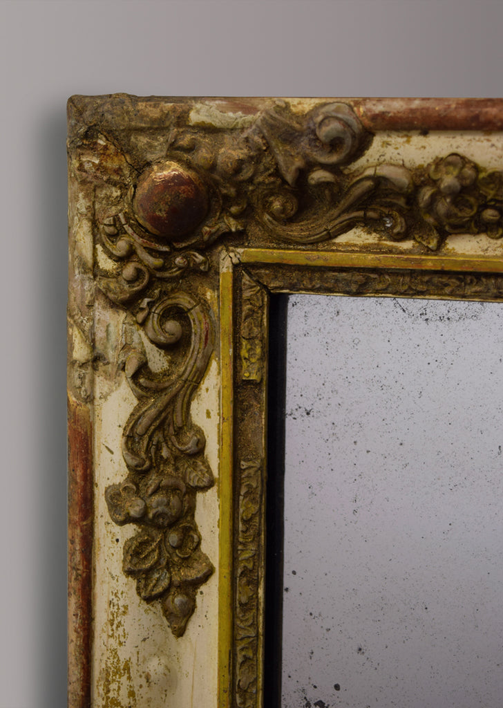 French Partial Gilt Mirror