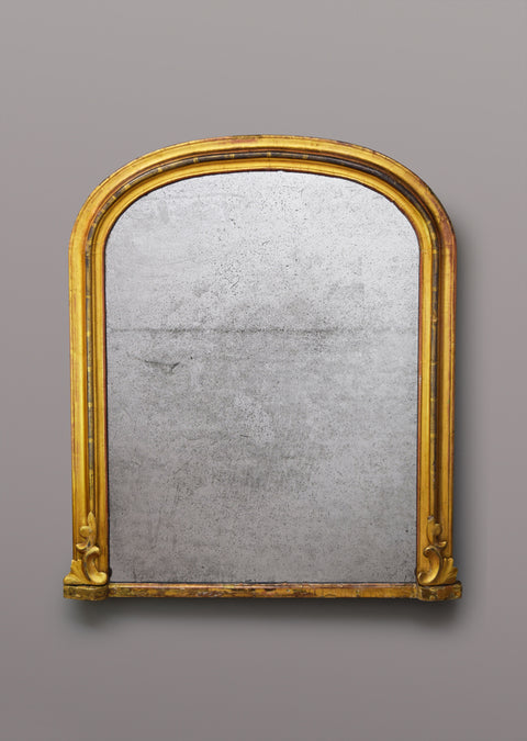 Late 19th Century English Giltwood Overmantel Mirror