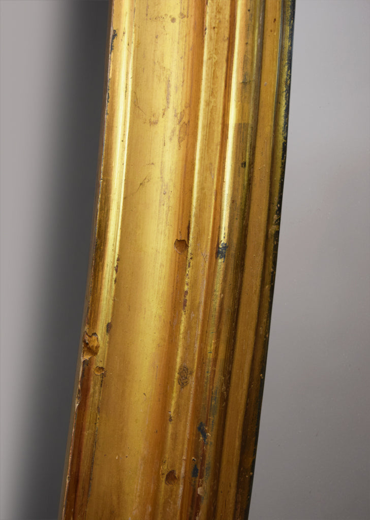 English Hipped Gilt Overmantel Mirror