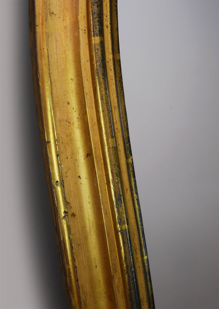 English Hipped Gilt Overmantel Mirror