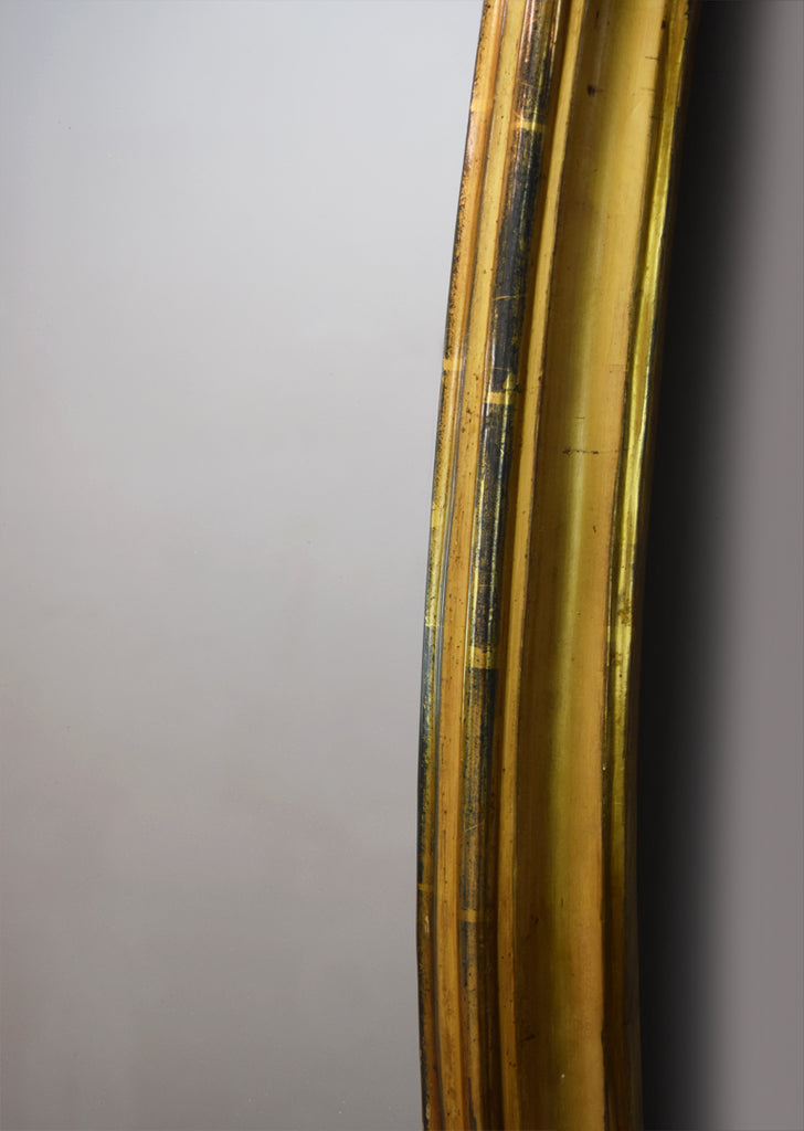 English Hipped Gilt Overmantel Mirror