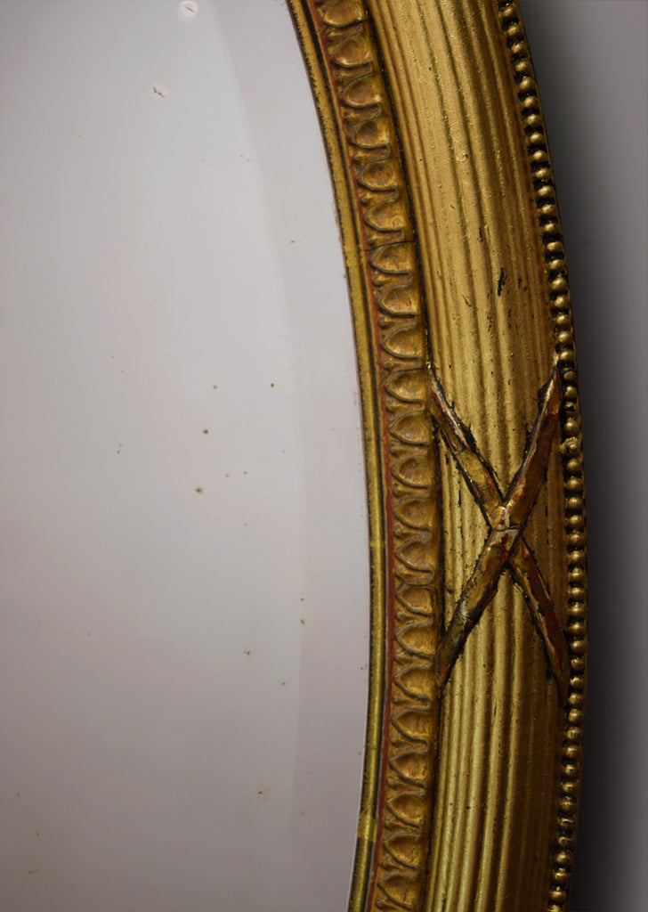Gilt Oval Mirror