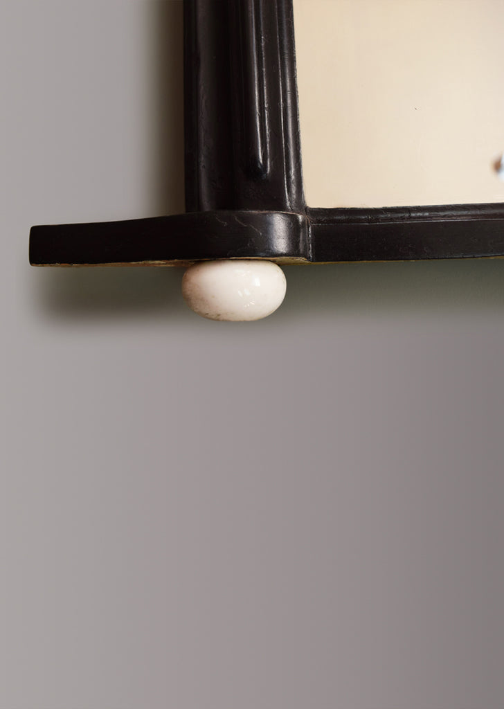 Ebonised Overmantel Mirror