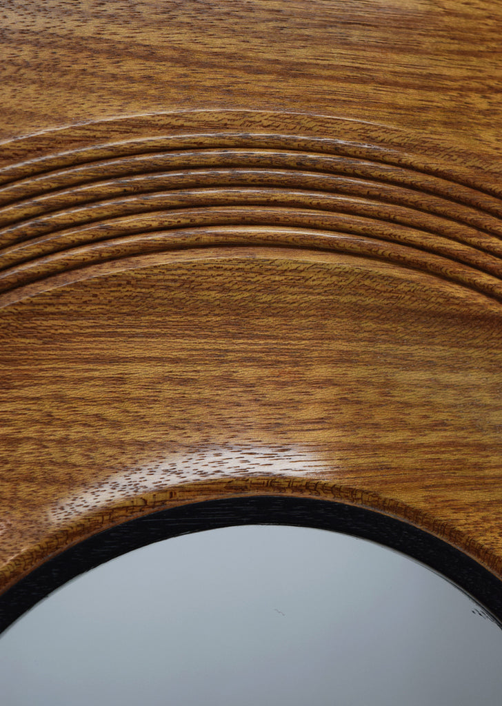 Walnut Round Mirror