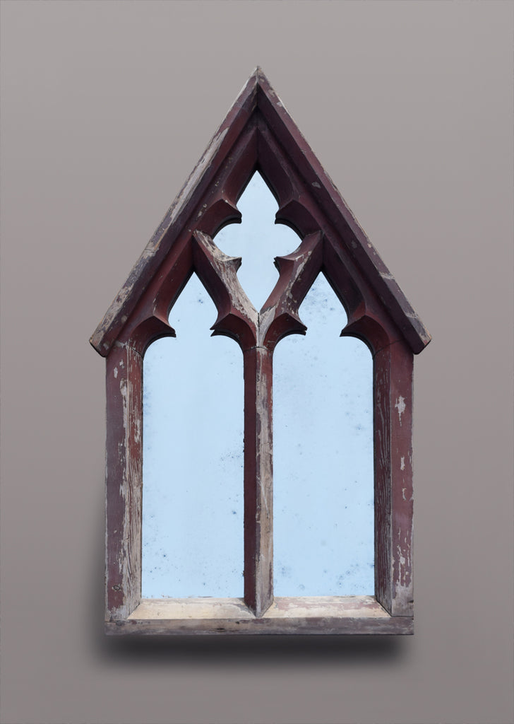 Impressive Large Gothic Triptych Window Mirrors