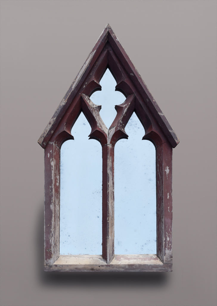 Impressive Large Gothic Triptych Window Mirrors