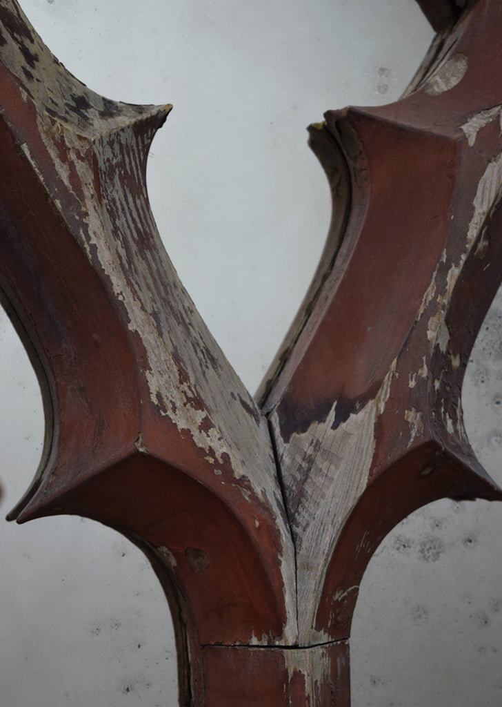 Impressive Large Gothic Triptych Window Mirrors