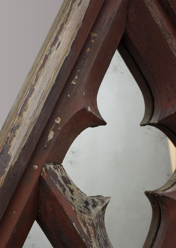 Impressive Large Gothic Triptych Window Mirrors