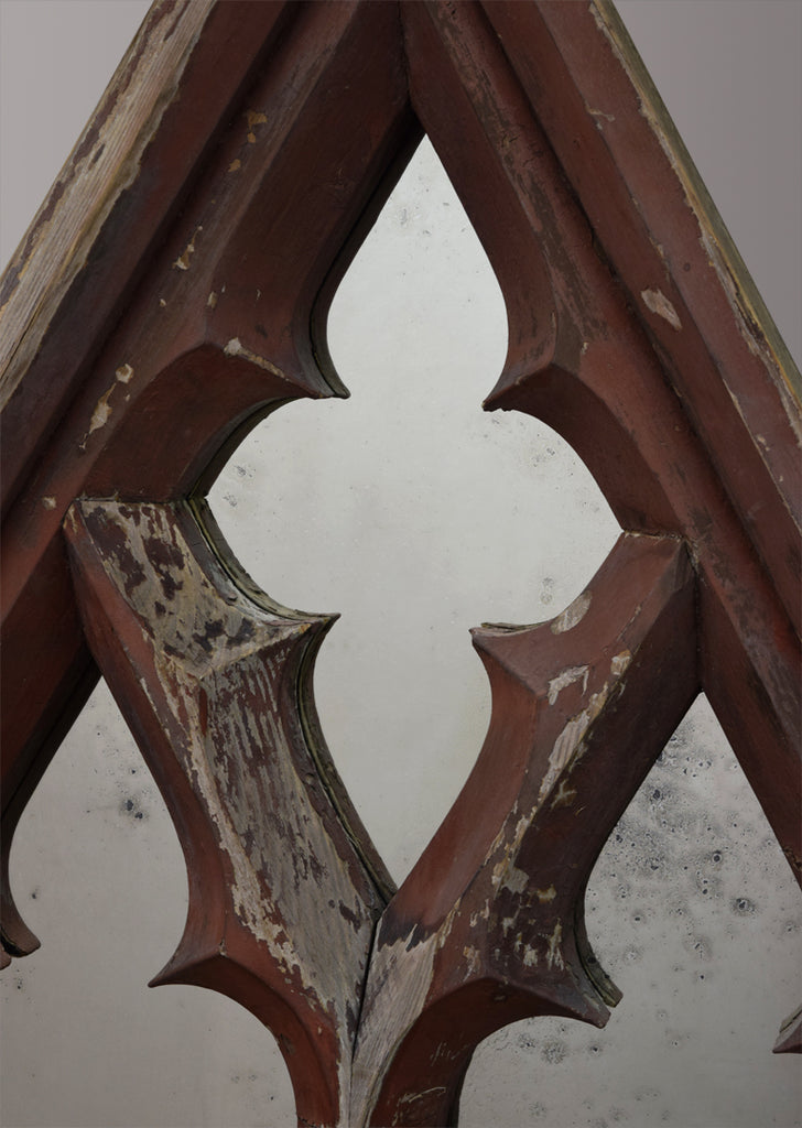 Impressive Large Gothic Triptych Window Mirrors