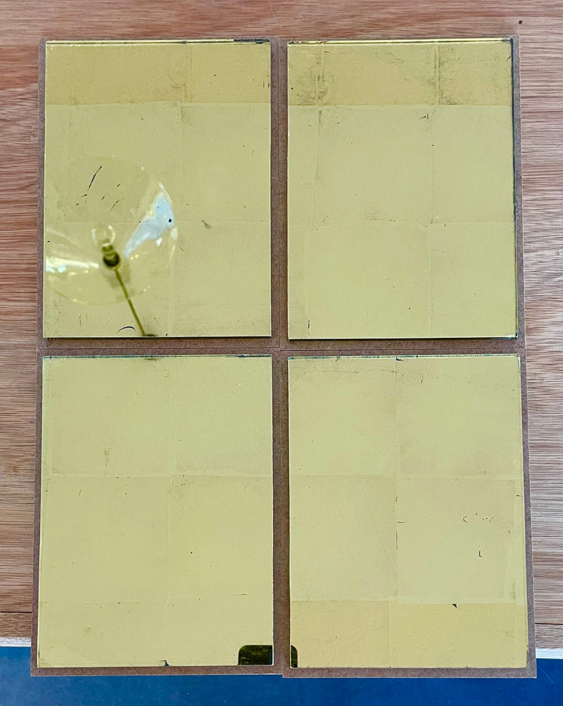 22ct Gold Leaf on Clear Sample
