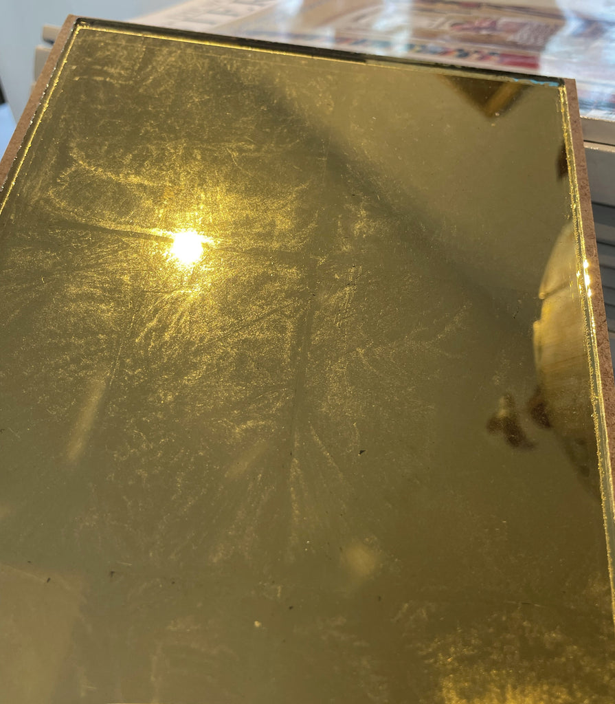 22ct Gold Leaf on Clear Sample