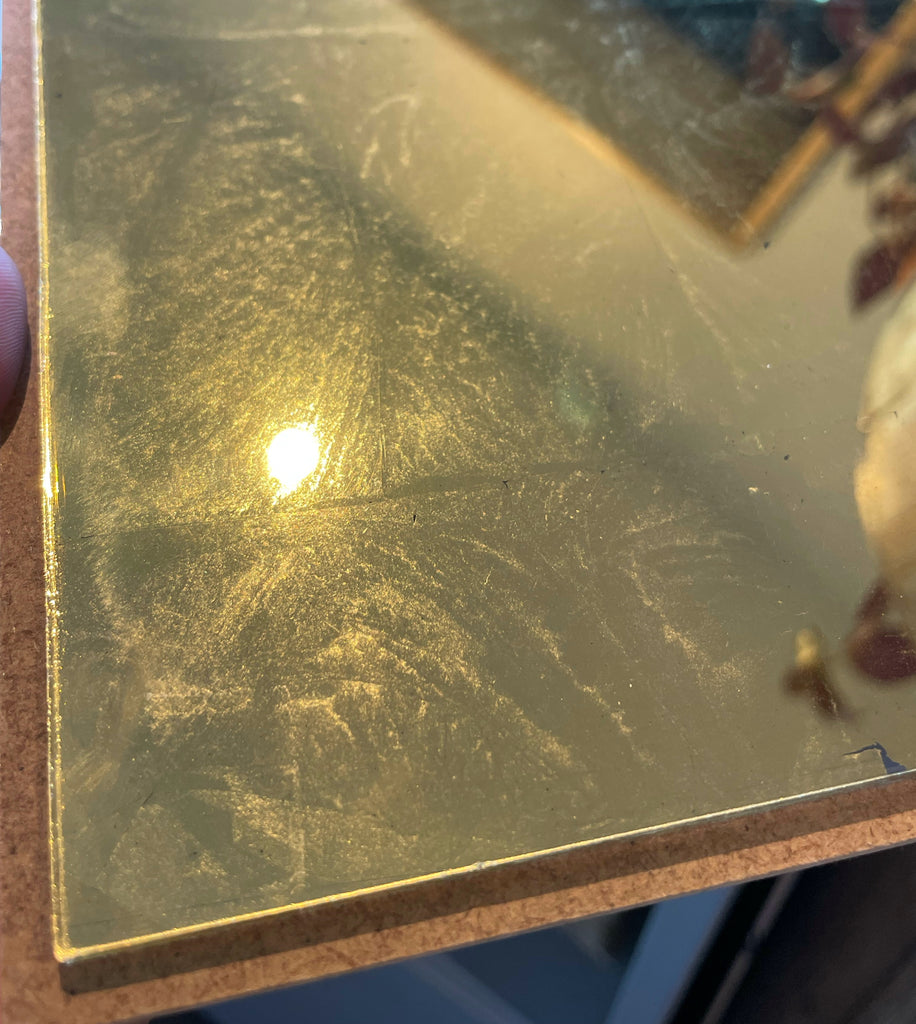 22ct Gold Leaf on Clear Sample