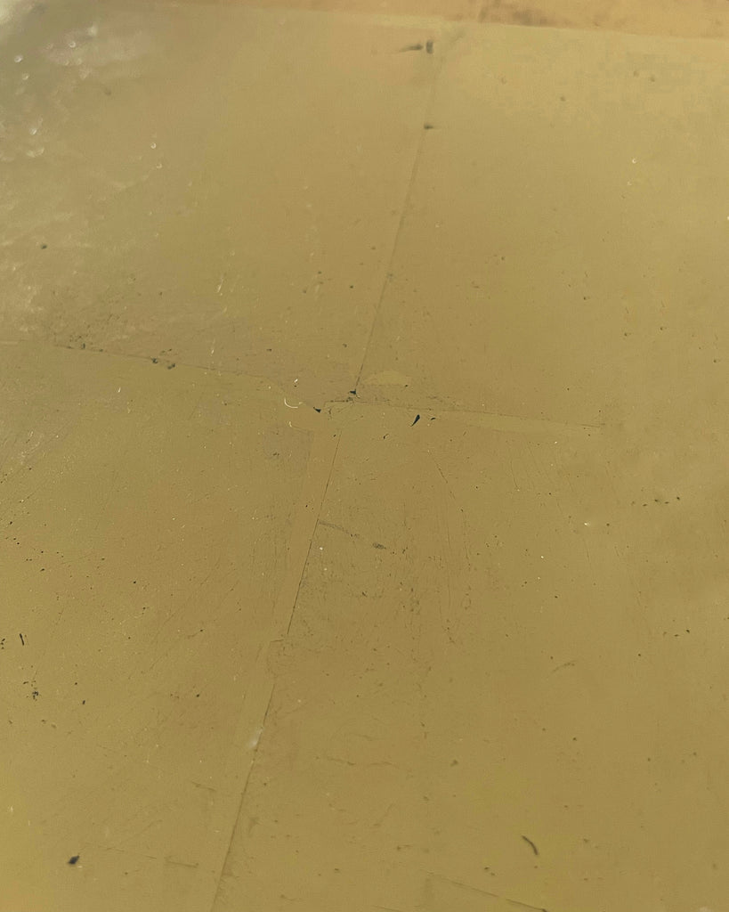 22ct Gold Leaf on Clear Sample