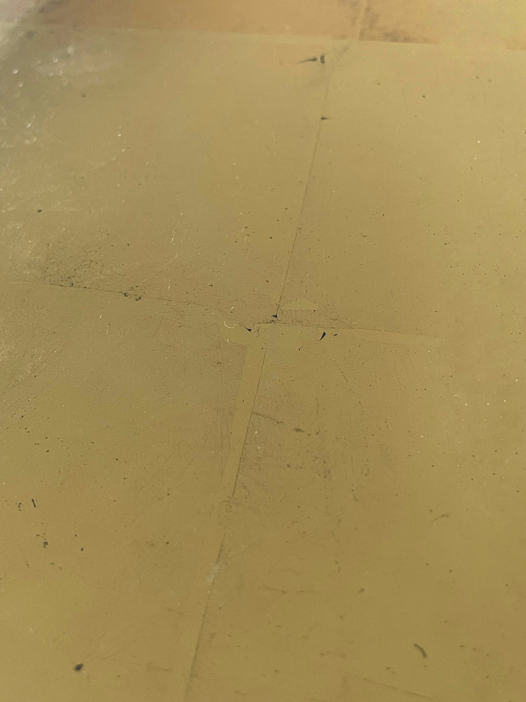 22ct Gold Leaf on Clear Sample
