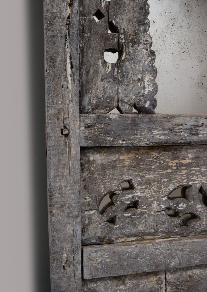 Carved Sri Lankan Panel Mirror