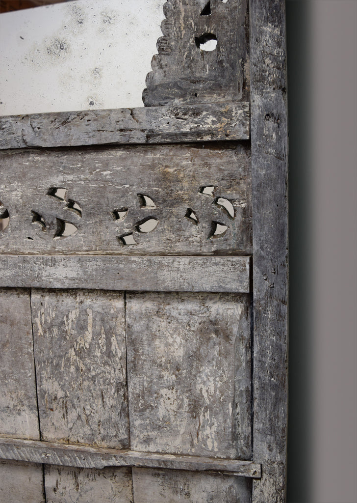Carved Sri Lankan Panel Mirror