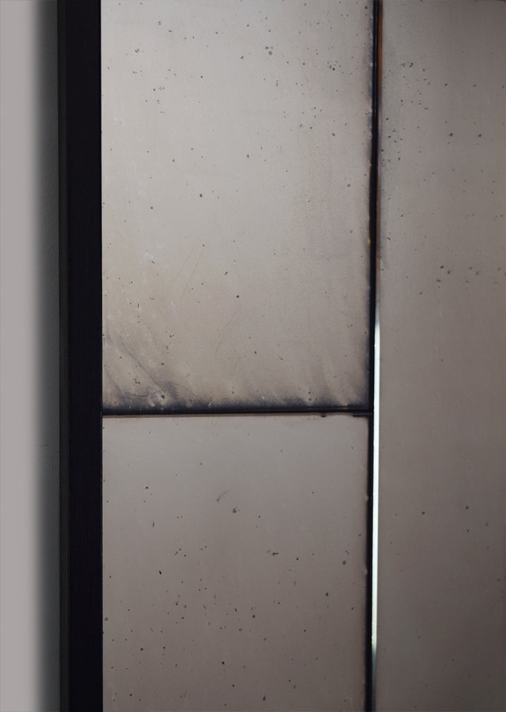 Framed Panelled Foxed Mirror