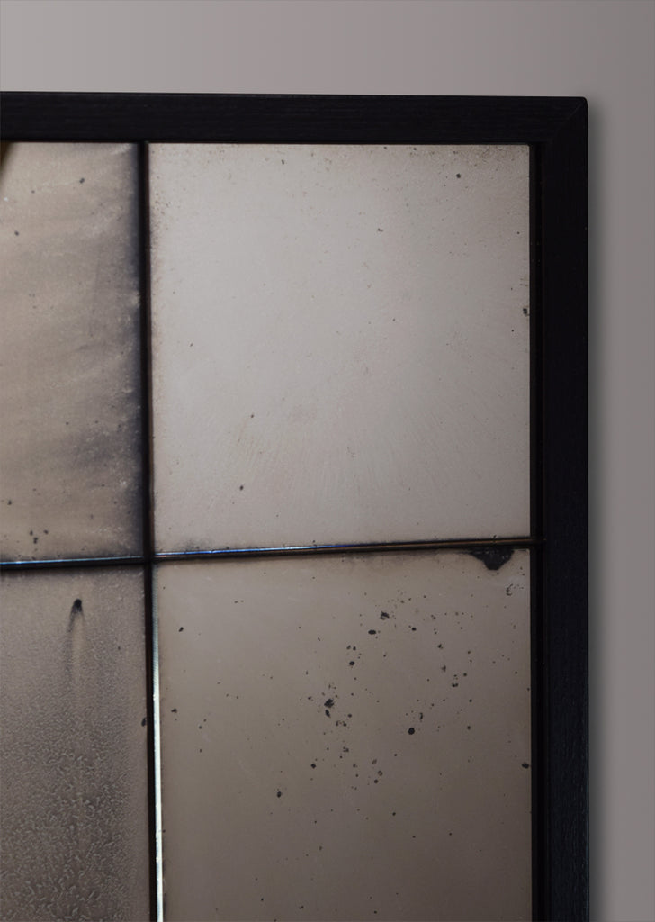 Framed Panelled Foxed Mirror