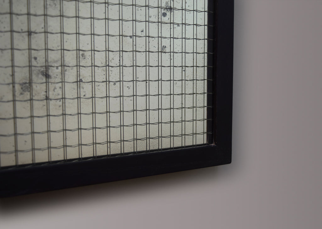 Framed Horizontal Wire Glass Mirror