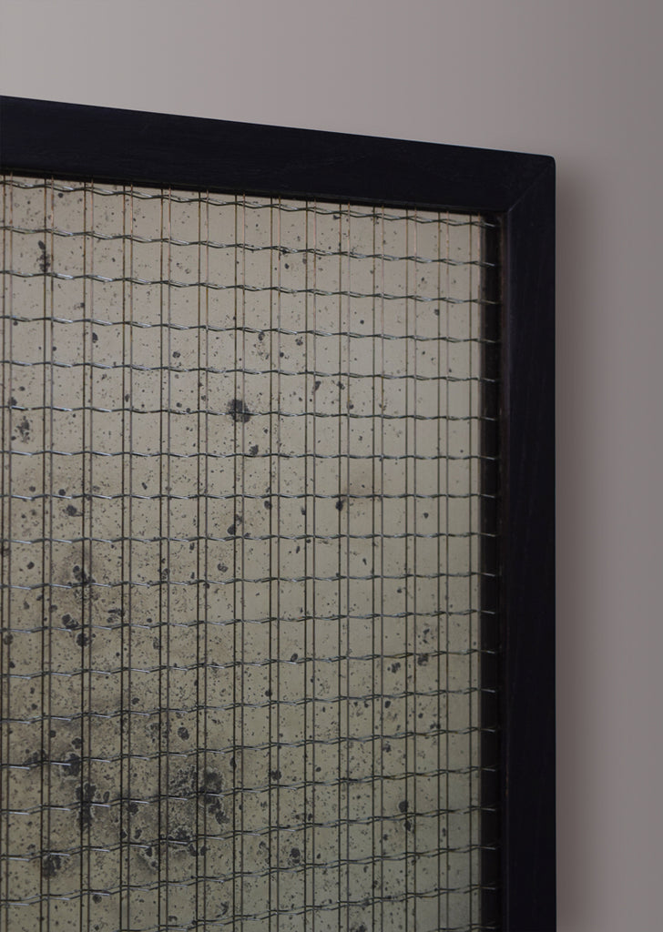 Framed Horizontal Wire Glass Mirror