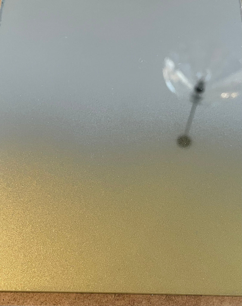 Gold Ombré on Clear Sample
