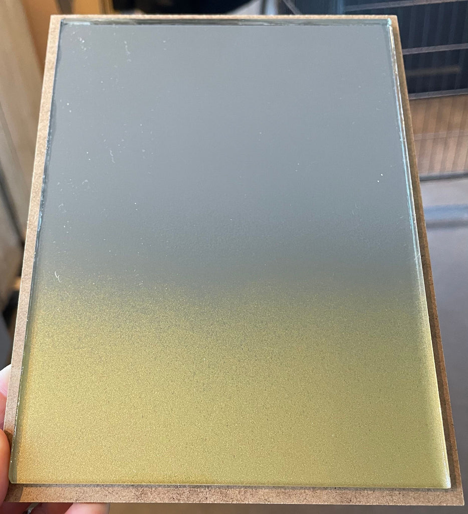 Gold Ombré on Clear Sample