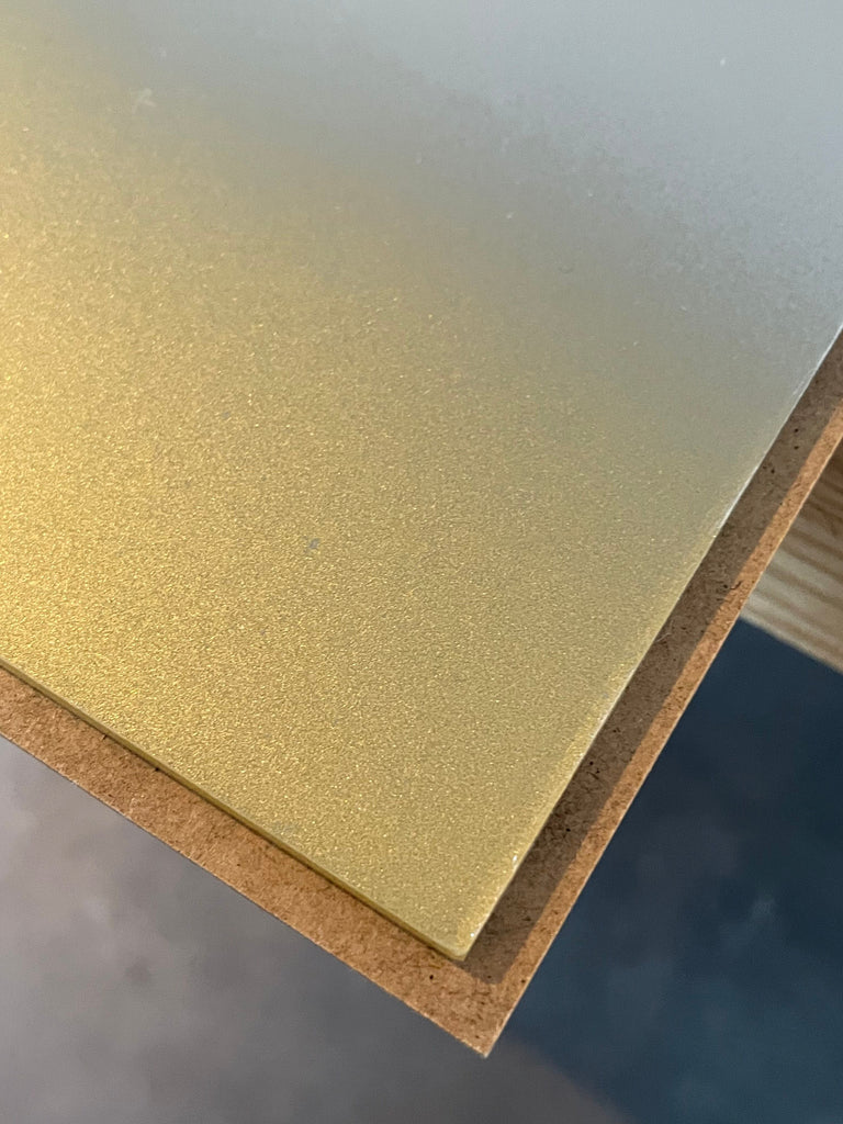 Gold Ombré on Clear Sample