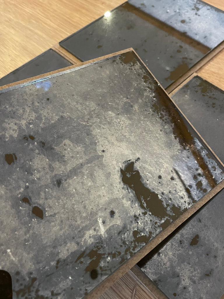 Heavily Oxidised with Bronze Backing Paint Sample