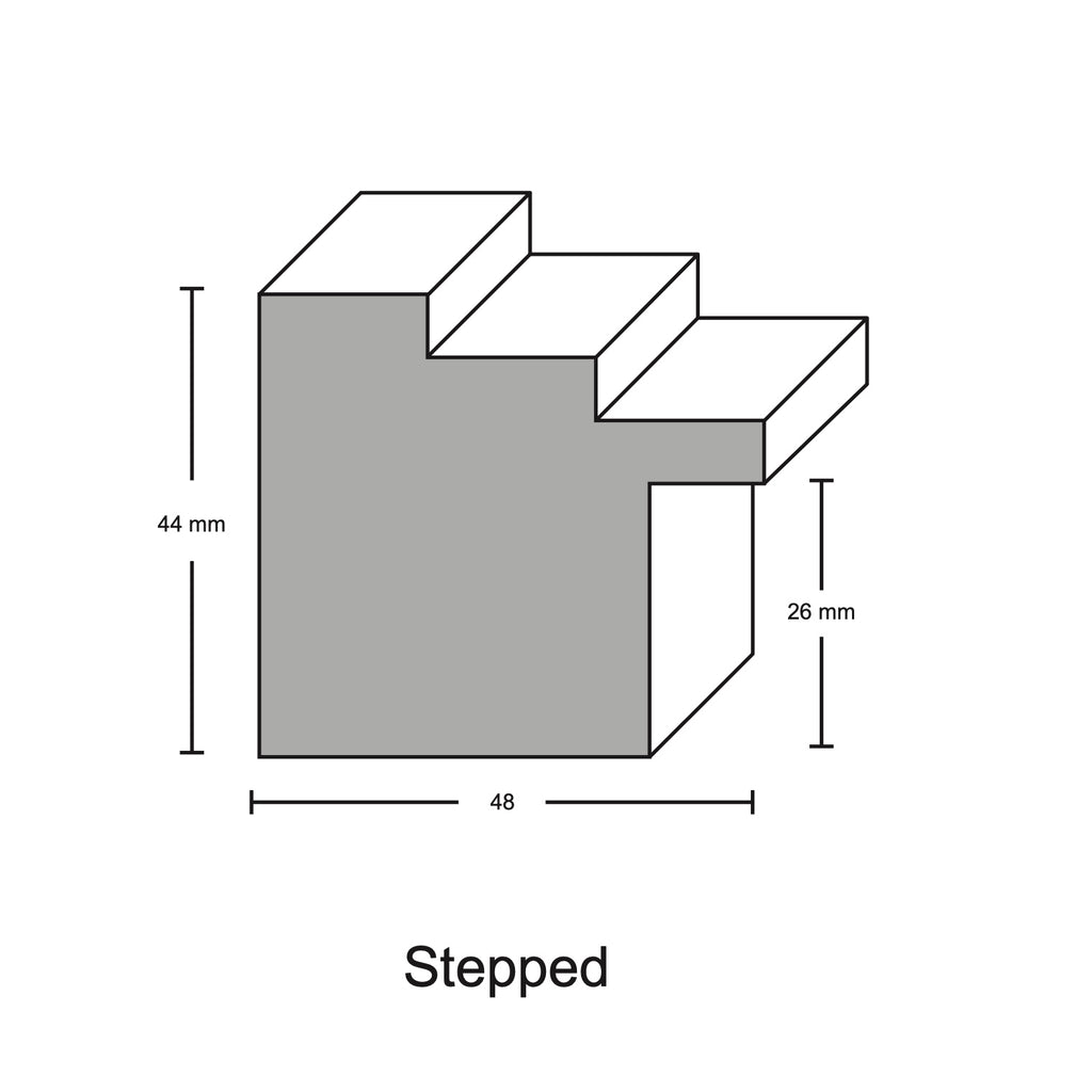 Silver Gilt Stepped Moulding