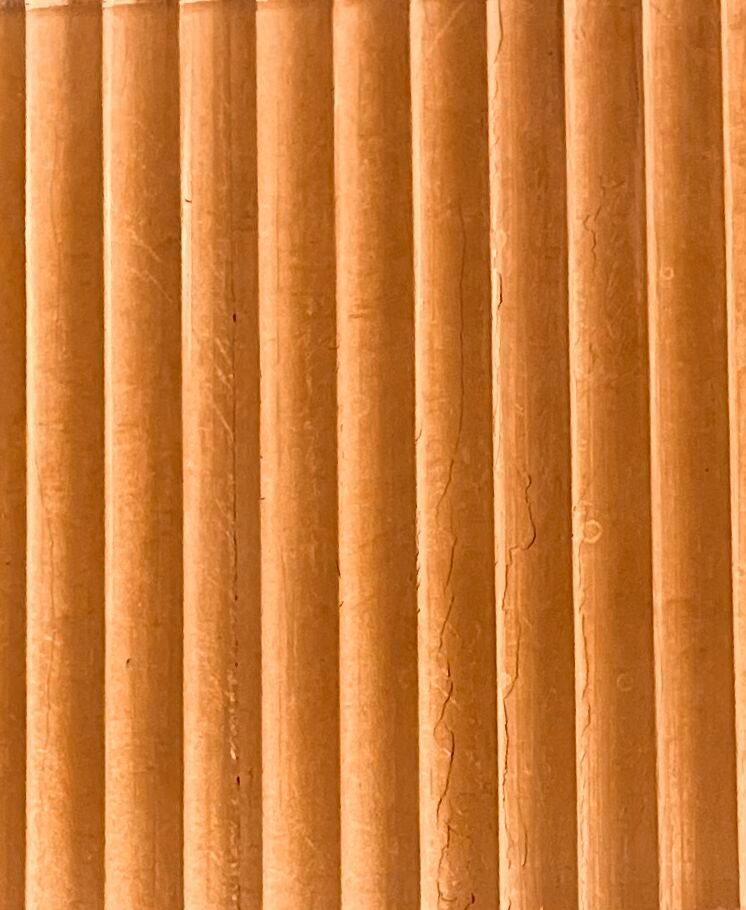 Morwellham on Fluted Glass Sample