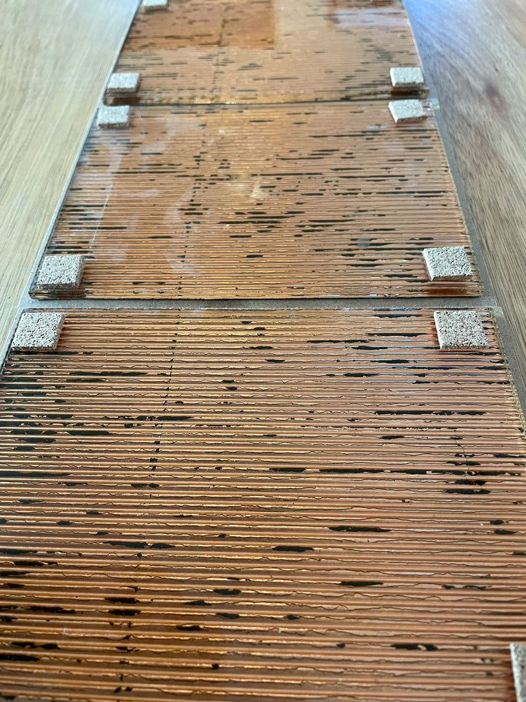 Morwellham on Ribbed Glass Sample