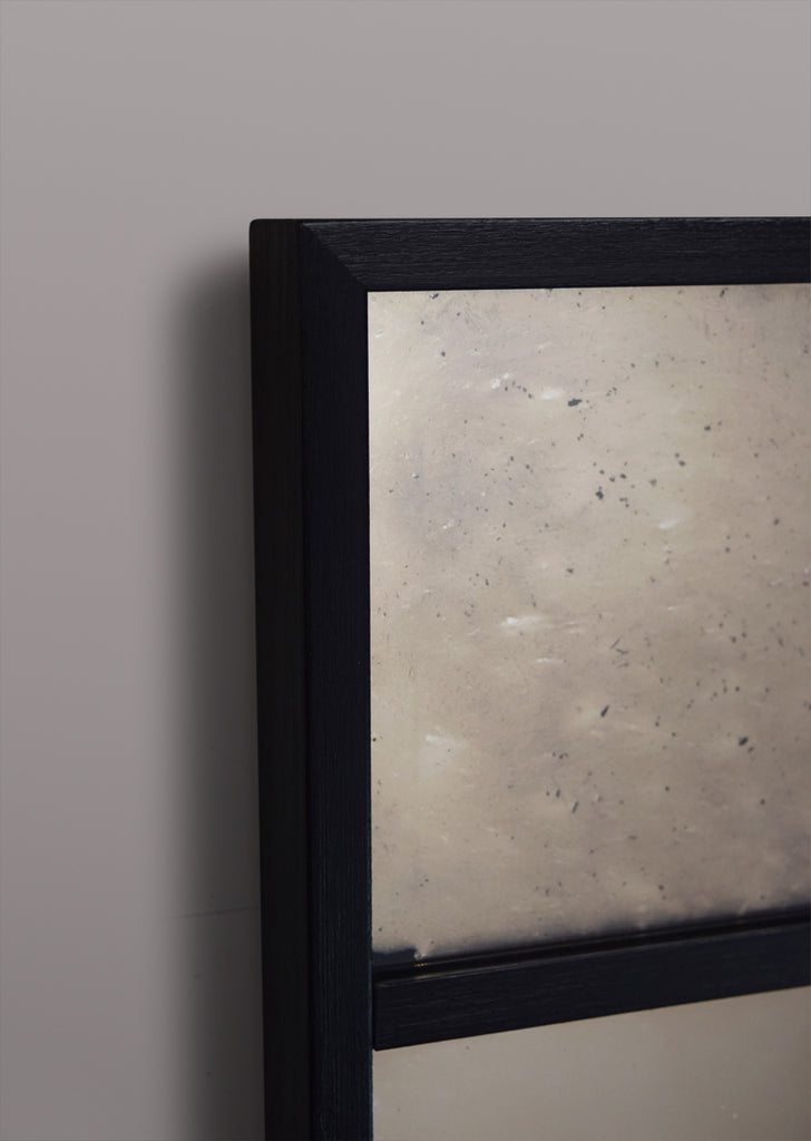 Framed Panelled Foxed Mirror with Internal Beading
