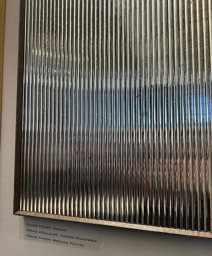 Vintage on Fluted Glass Sample