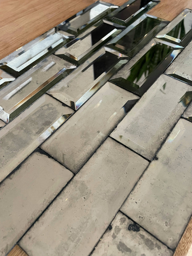 Bevelled Antique Mirror Tiles - Short