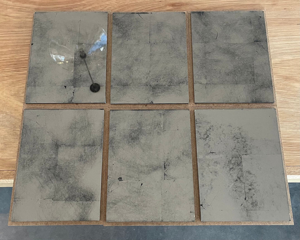 Silver Leaf on Bronze Weathered Sample