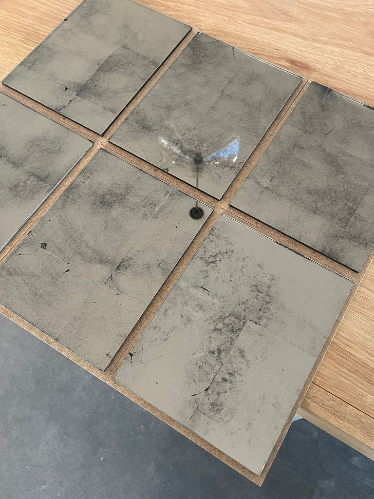 Silver Leaf on Bronze Weathered Sample