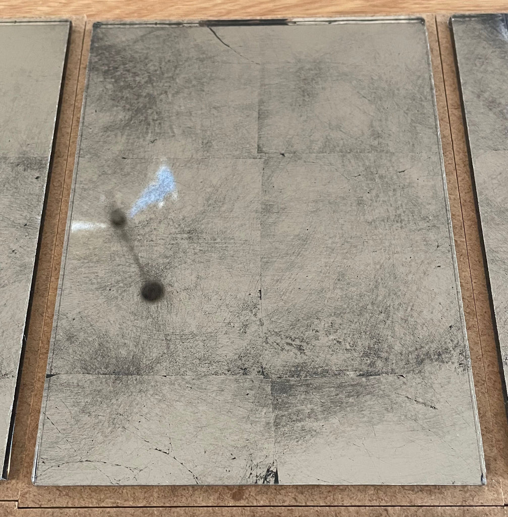 Silver Leaf on Bronze Weathered Sample