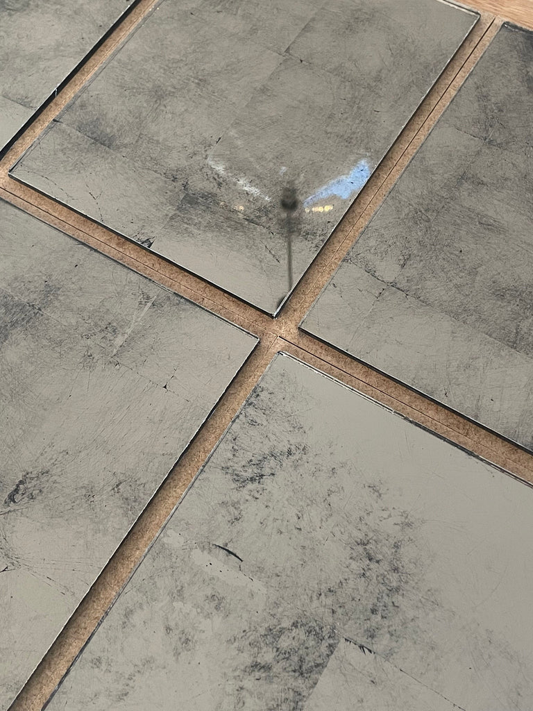 Silver Leaf on Bronze Weathered Sample