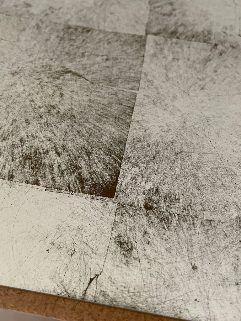 Silver Leaf Weathered with Bronze Backing Paint Sample
