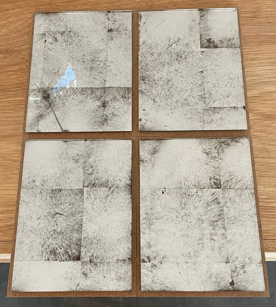 Silver Leaf Weathered with Bronze Backing Paint Sample