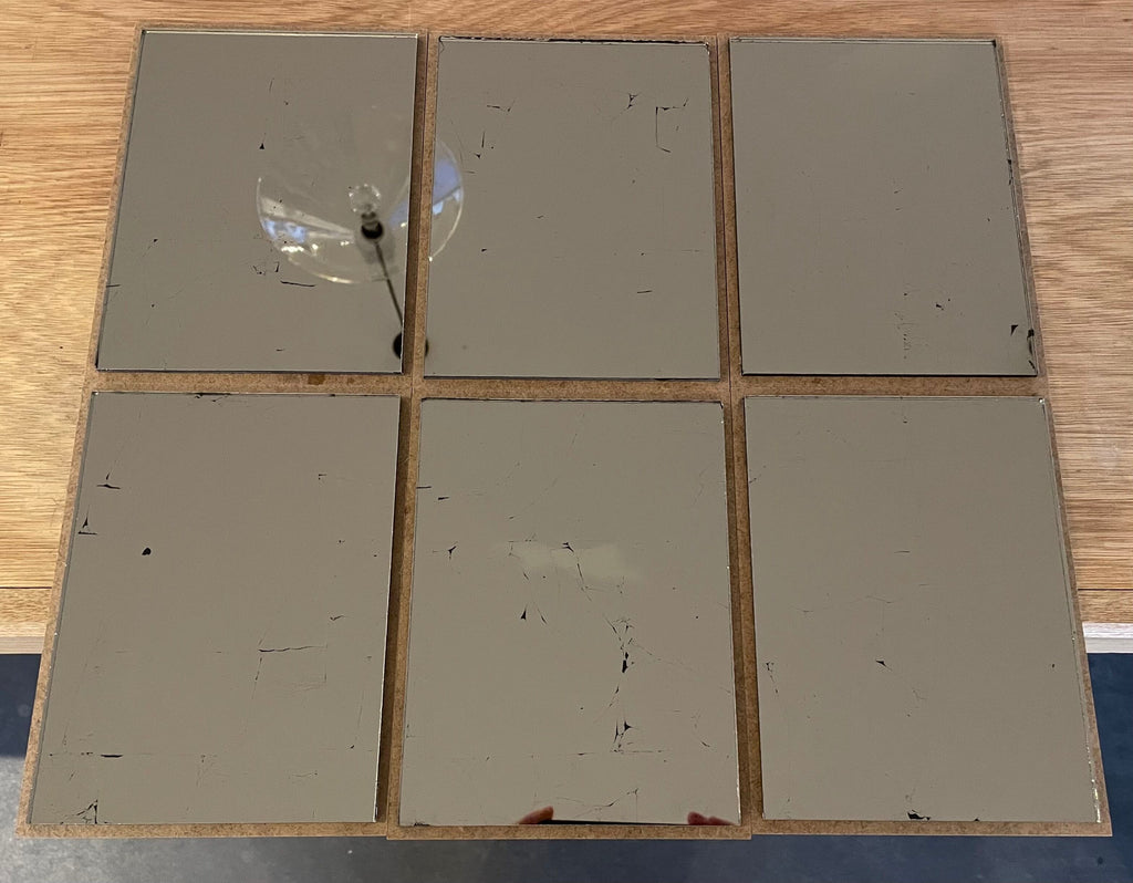 Silver Leaf on Bronze Glass Sample