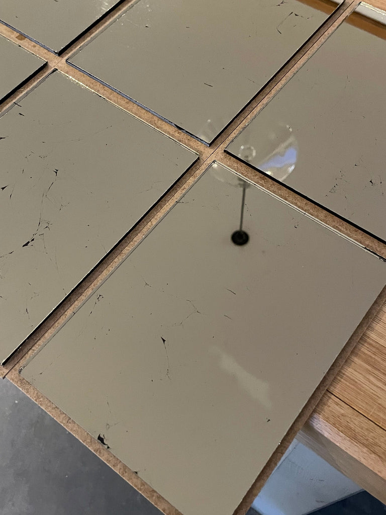 Silver Leaf on Bronze Glass Sample