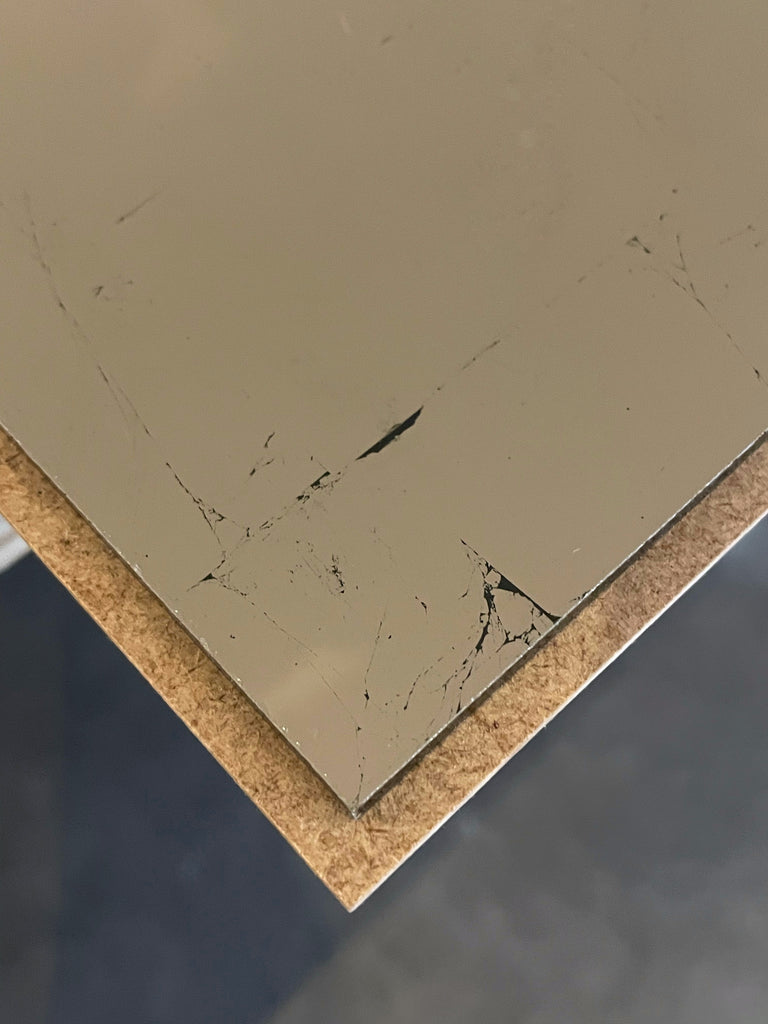 Silver Leaf on Bronze Glass Sample