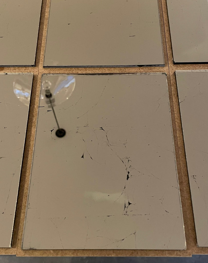 Silver Leaf on Bronze Glass Sample