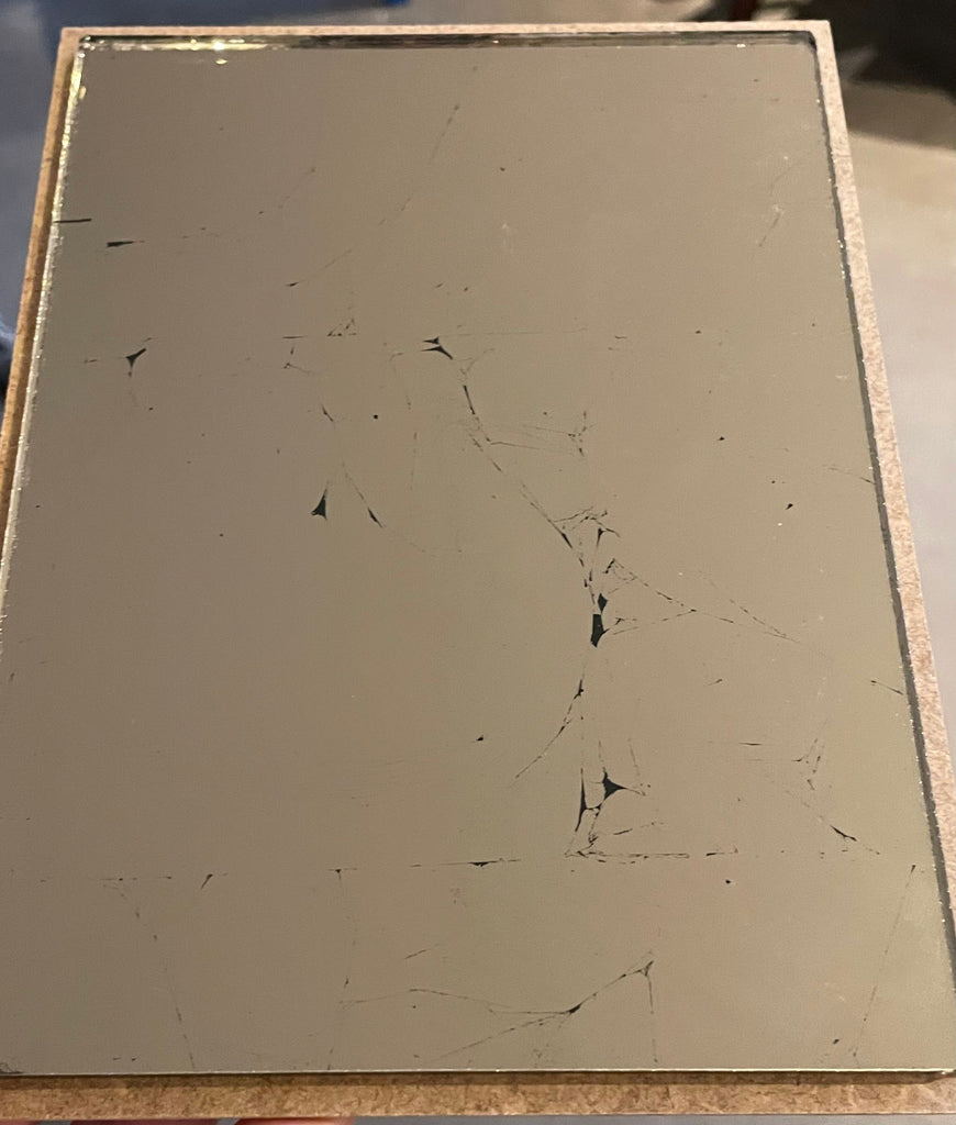 Silver Leaf on Bronze Glass Sample