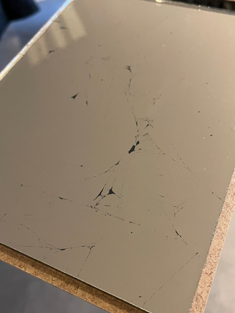 Silver Leaf on Bronze Glass Sample