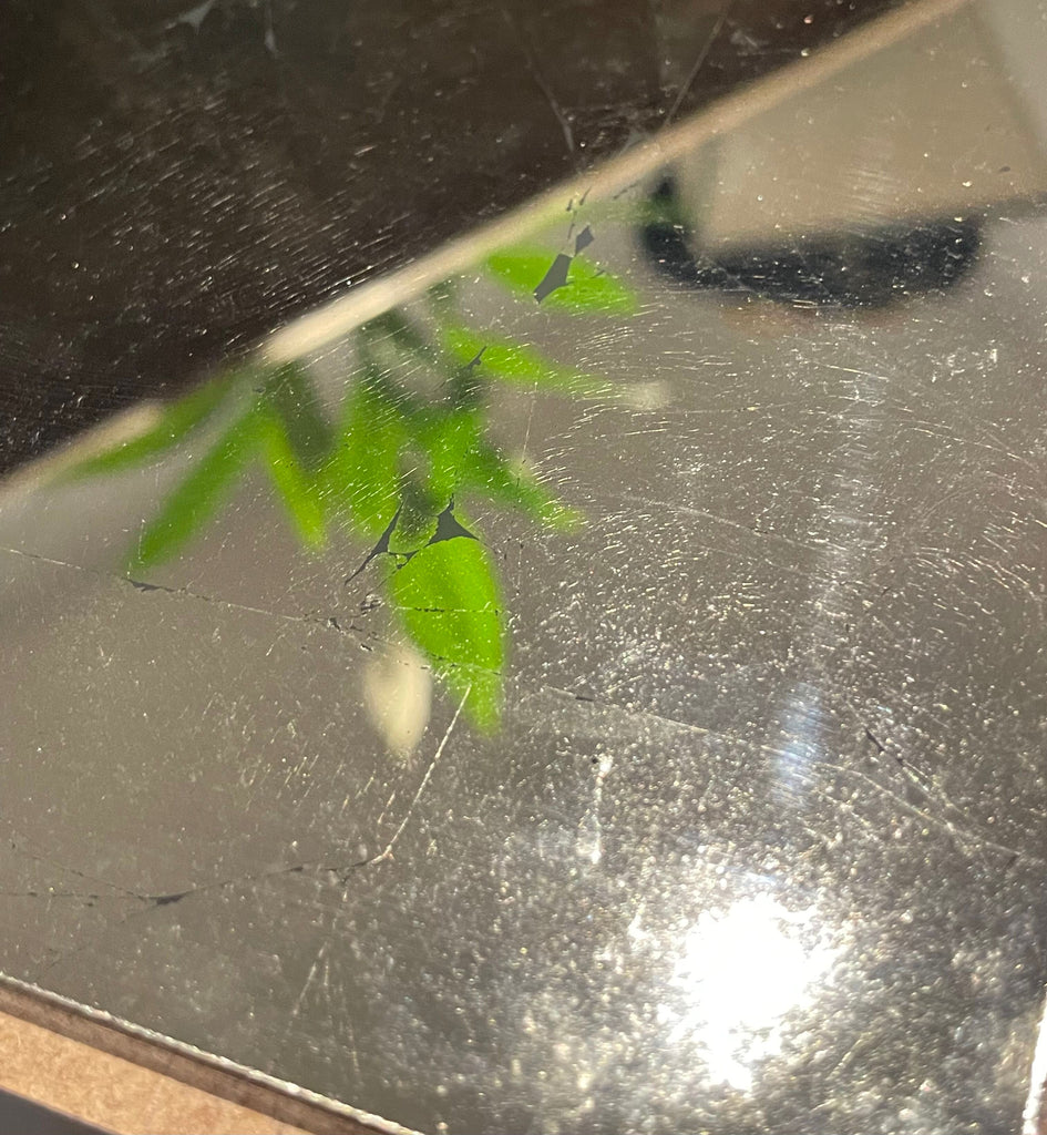 Silver Leaf on Bronze Glass Sample