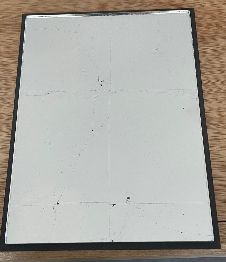 Silver Leaf on Clear Glass Sample