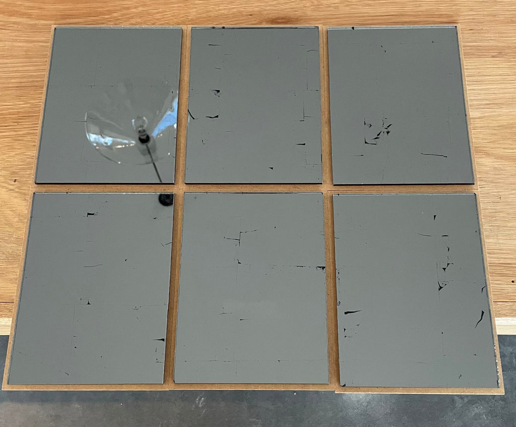 Silver Leaf on Grey Sample